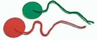 Windbändsel-Trimmfäden-Wolle (4 x grün, 4 x rot) selbstklebend